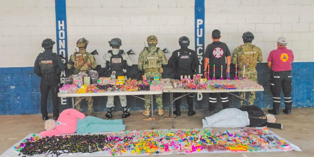 Decomiso de alrededor de 115 kilogramos de pirotecnia