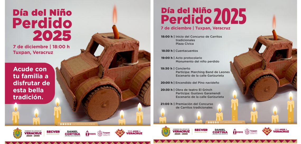 Participa en las actividades por el Día del Niño Perdido en Tuxpan