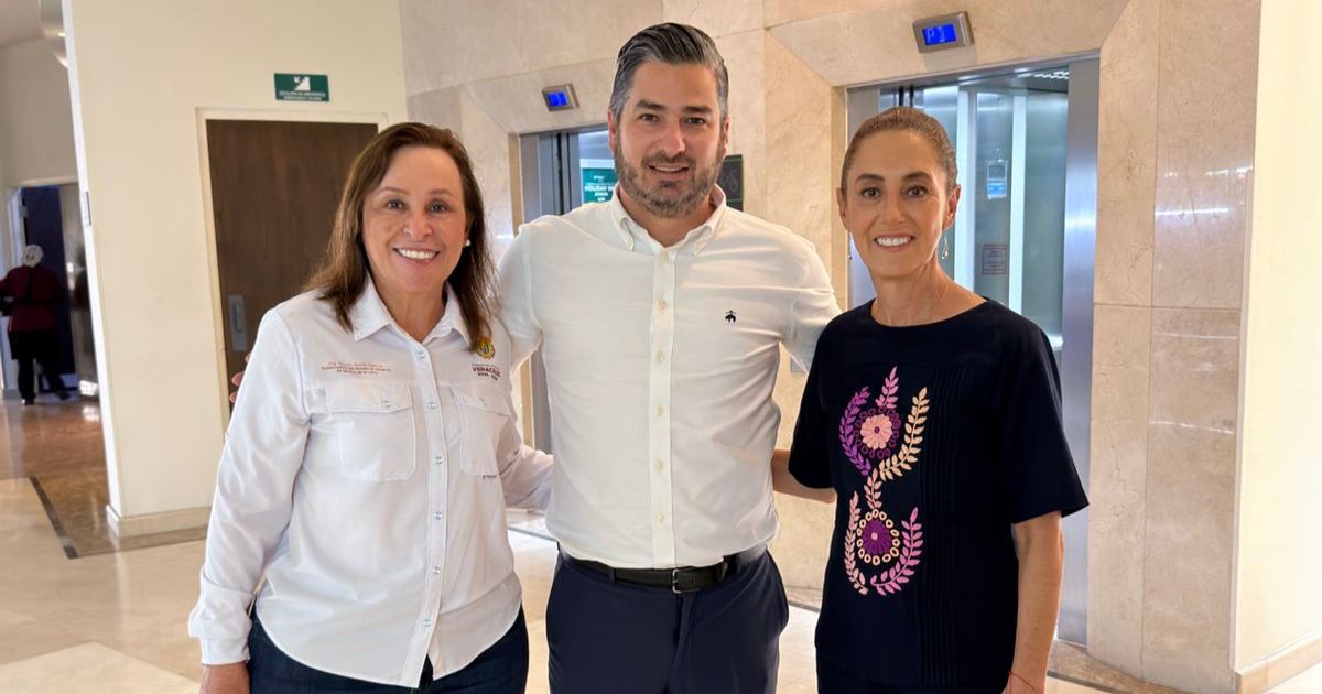 Daniel Cortina recibe a la presidenta Claudia Sheinbaum y a la gobernadora Rocío Nahle en Tuxpan
