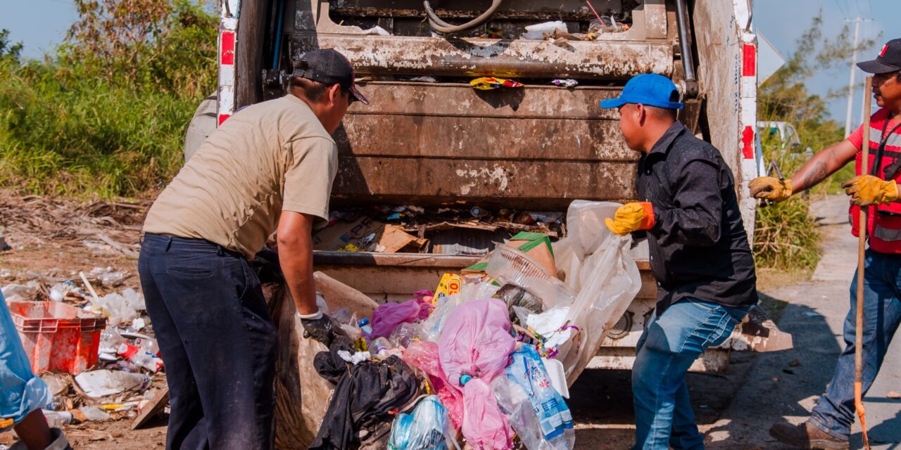 Trabajo constante en la reactivación del servicio de Limpia Pública en Tuxpan