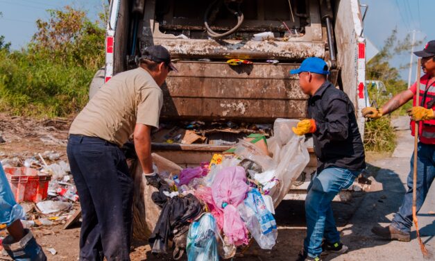 Trabajo constante en la reactivación del servicio de Limpia Pública en Tuxpan
